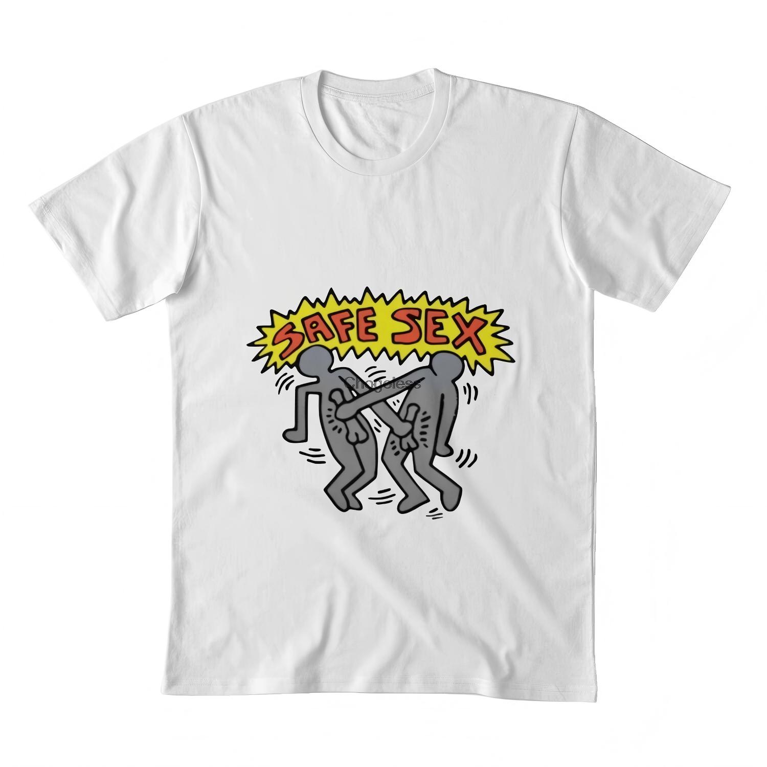 Kieth Haring Safe Sex DMN t-Shirt S белый