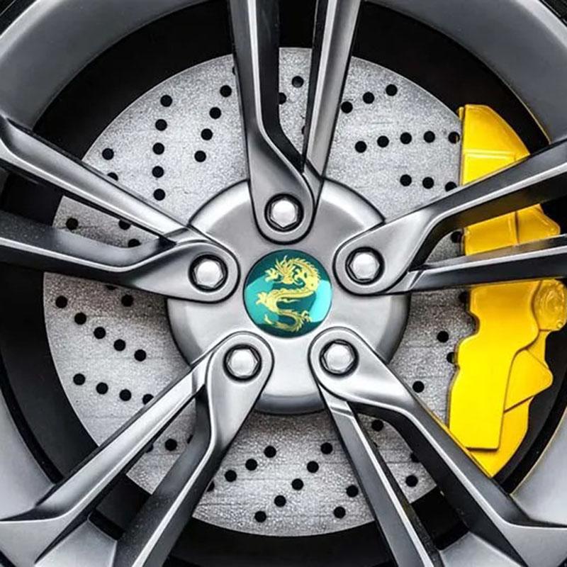 4PCS Universal 56mm 60mm Dragon Emblem Car Wheel Center Caps Dustproof Decorative Hub Caps Sticker for Most Vehicle Models