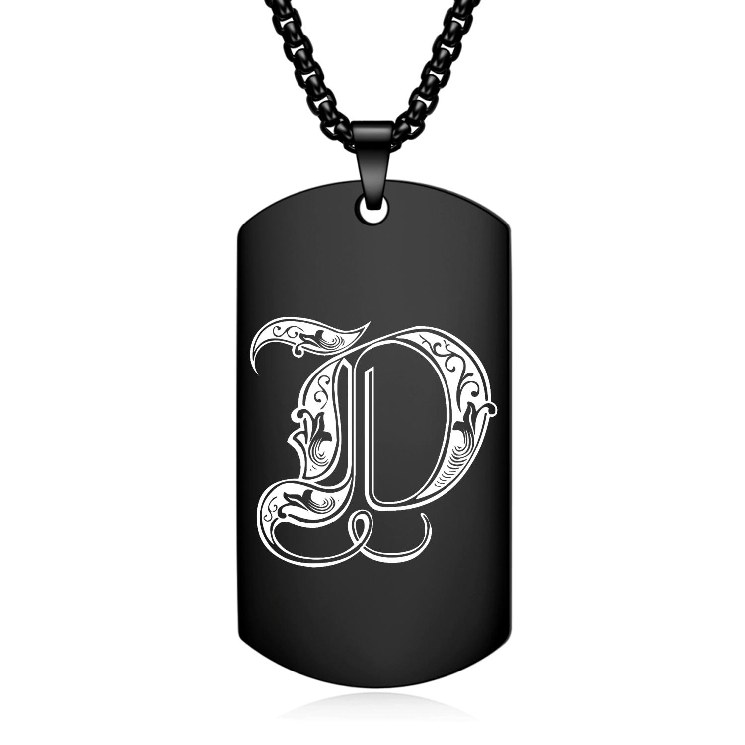 

Заглавные буквы AZ Начальный штамп Индивидуальный идентификатор Имя Название команды Подвески Ожерелья для мужчин и женщин Ювелирные изделия Подарки для пар Друзей Семьи Коллег по работе и детей D чёрный