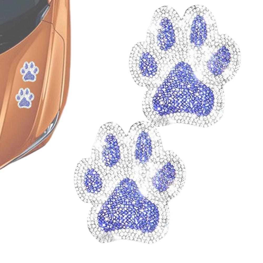 Moda Araba Dekorasyon Çıkartmaları Bling Rhinestone Paw Çıkartmaları Köpek Paw Baskı Araba Çıkartmaları Araba Tampon Penceresi Dizüstü Bilgisayarlar