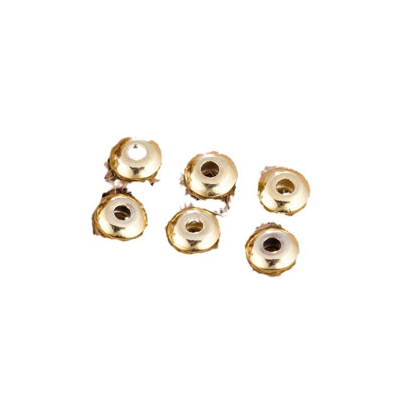 DIY S925 Sterling Silver Saucer Beads: Real Gold Flat Beads & Pendants