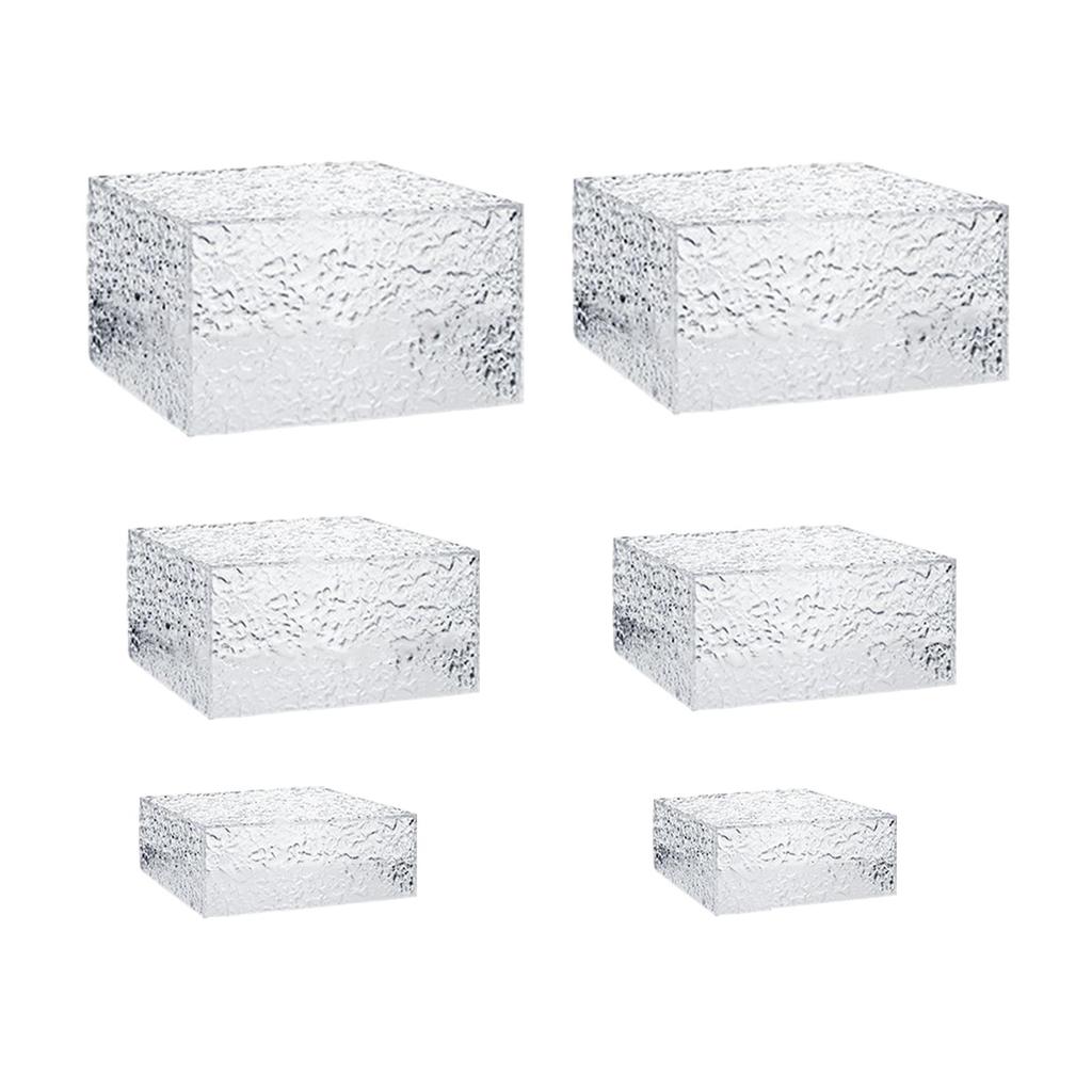 Acrylic Cube Display Box Riser 5 Sided Food Display Stand Buffet Riser for Jewelry Collectibles Cosmetics Collection Cake