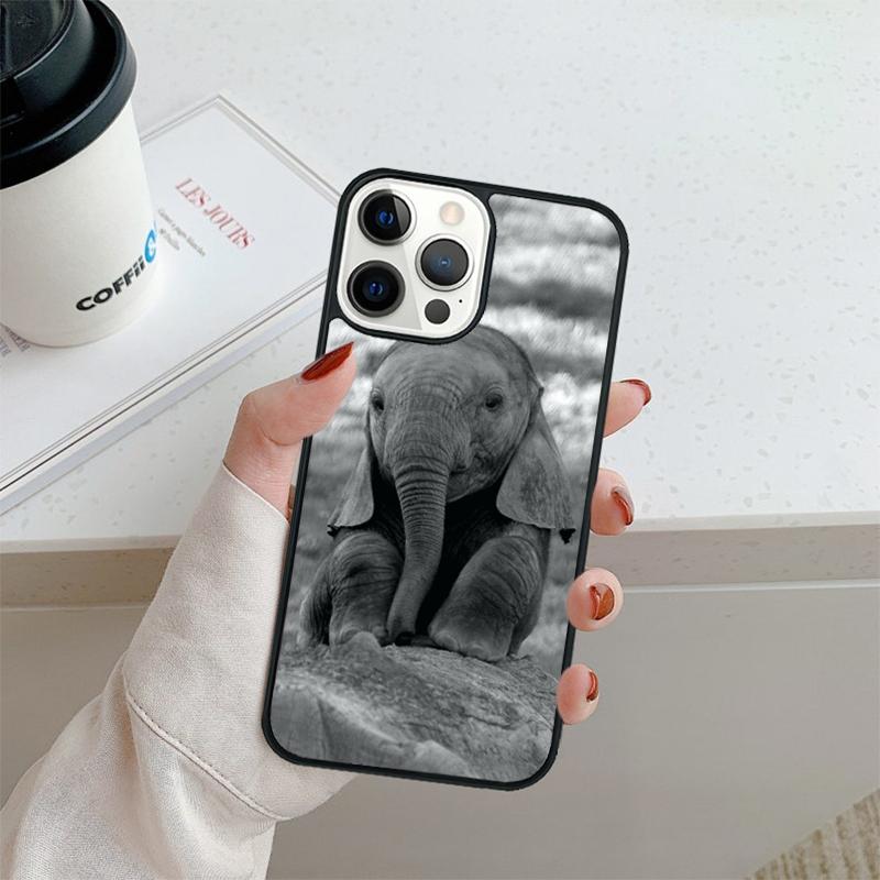 

Elephant Animal Phone Case For iPhone 17 Air 16 pro max 15 14 plus 12 13 Shell Cover coque iPhone 15plus