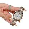 Quartz Watch Women'S Steel Belt Watch Women'S Rhinestone Scale Simple Temperament