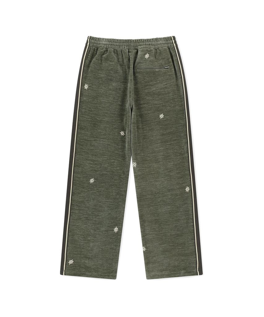 Sun Love Velor Twinkle Track Pants Khaki