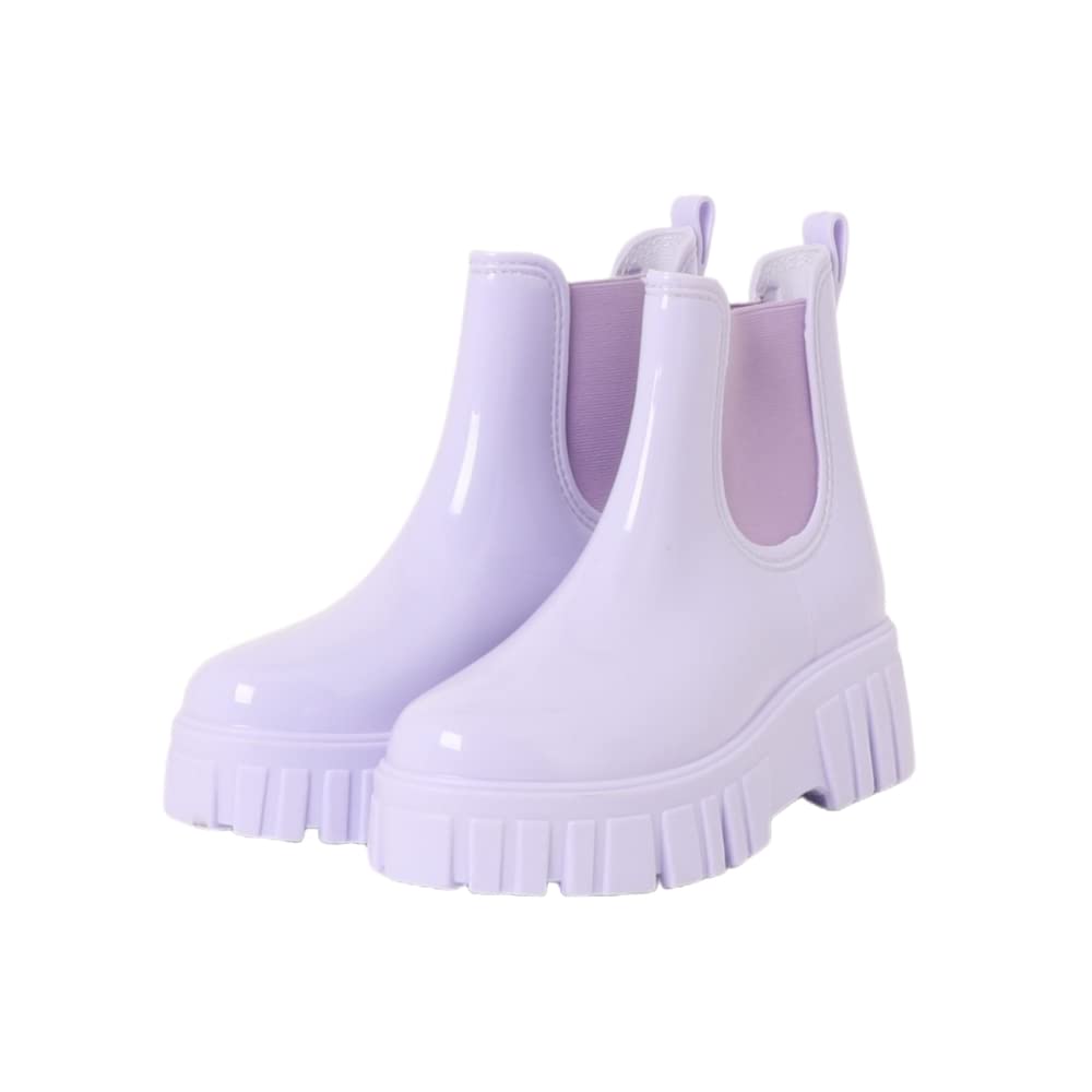 Aimoha Short Rain Boots with Side Gore and Wedge Thick Comfortable and Comfortable for Rain Gardening and Snow Natural Designed for Everyday Wear