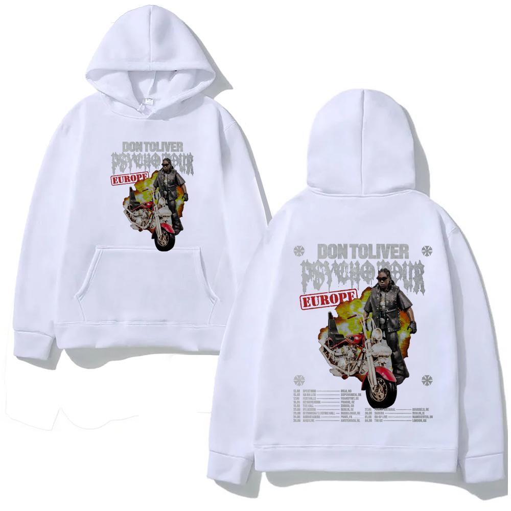 

Don Toliver 2025 tour Hoodie new style Graphic Printing Hip Hop Casual Sweatshirt With Pocket Fleece Clothes Unisex Punk Hoody M
