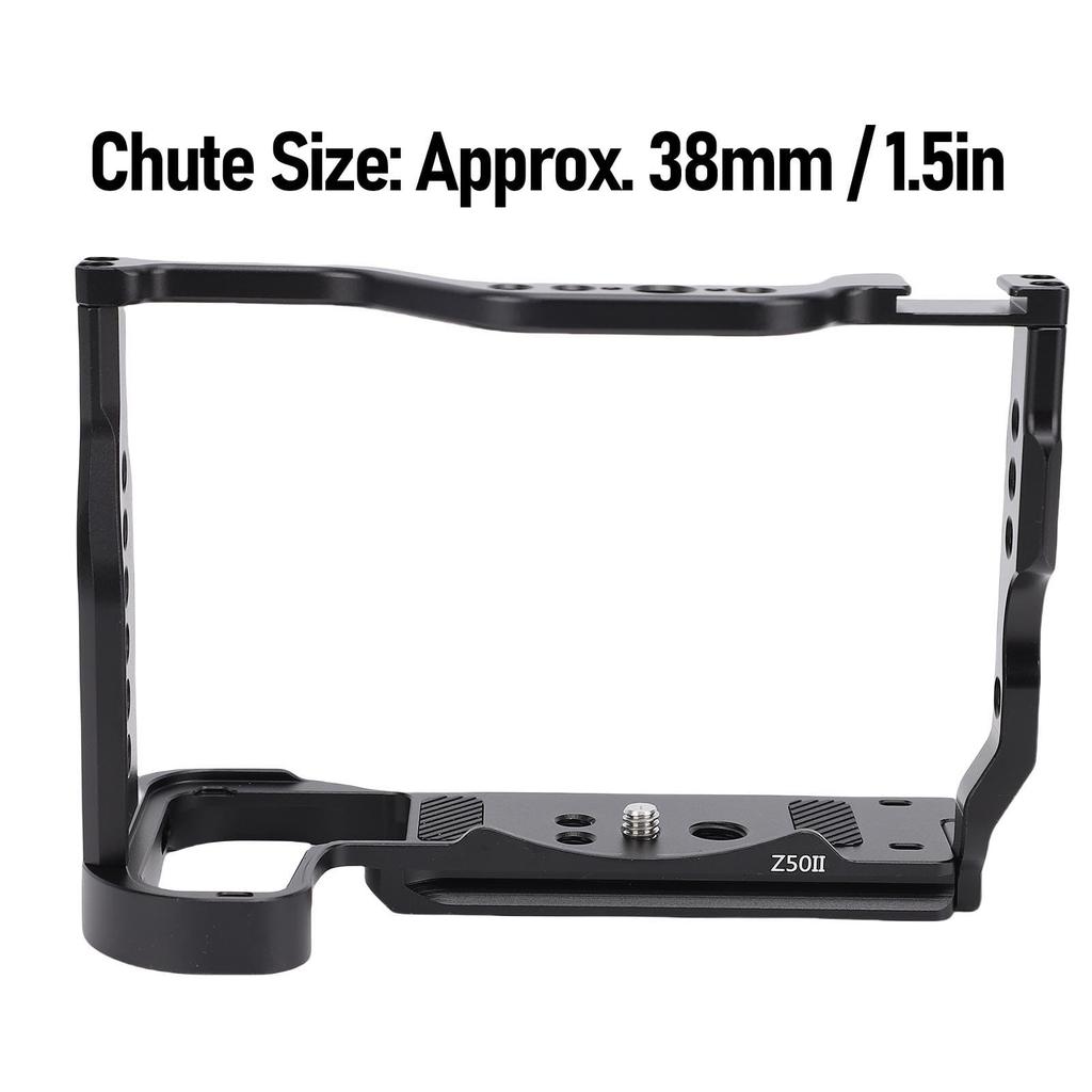 Aluminum Camera Cage Rig for Z50 II Cold Shoe Quick Release 38mm and Threaded Port for Accessory (Includes Mount, Arca-Swiss Base, Expansion)