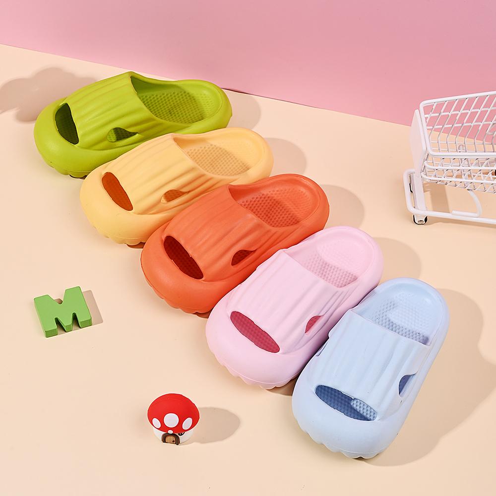 Simple Children's Slippers Baby Indoor Flip-Flops Boys Girls Cute Bathroom Non-slip Sandals Summer Beach Garden Shoes