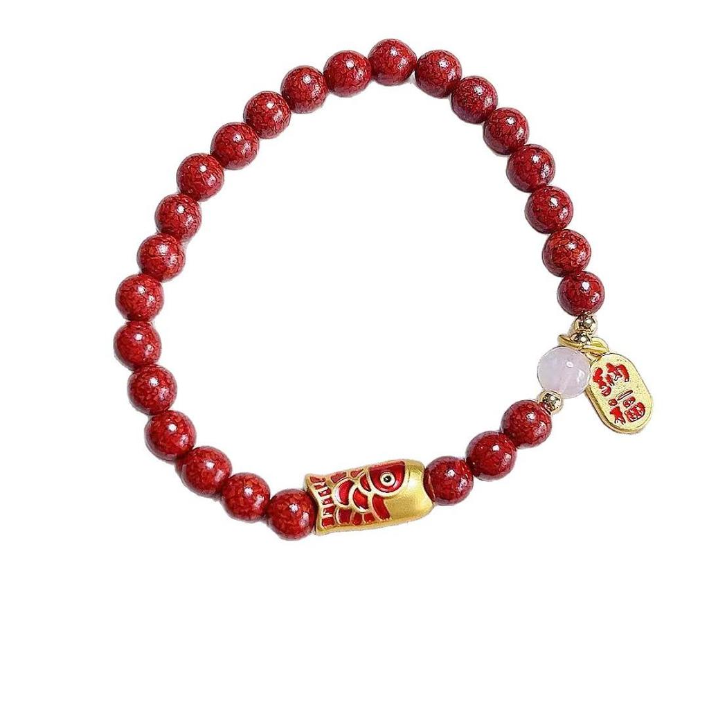 Cinnabar Zodiac Crystal Sand Unisex Personalized Bracelet