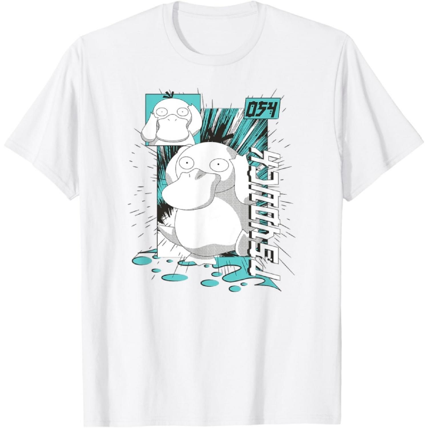 Pokémon - Psyduck Anime T-Shirt S белый