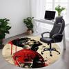 1pcFootball Cristiano Ronaldo Office Round Area Rug, Indoor Mat Suitable For Office, Under Office Chairs Bedroom Living Room Home Decor, Room Deco