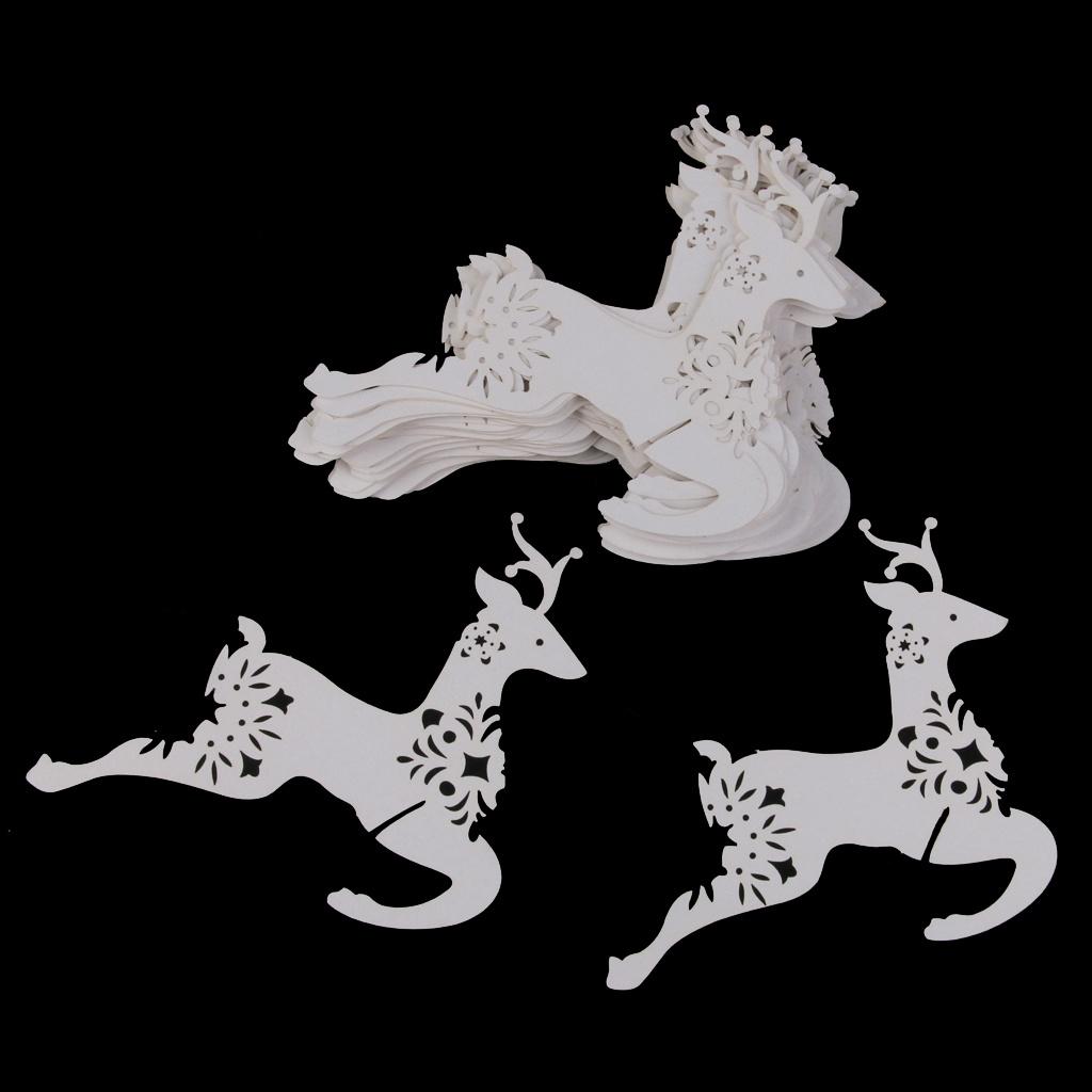 50 sklenice na víno Jmenovka Vánoční večírek Dekor Tvar soba Bílá