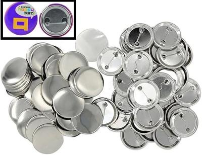 EINEY Pin Badge Parts for Pin Badges and Badge Making Machines, DIY Crafting Parts Set of 100, 58mm Diameter