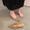Fashion New Fashion Concise Pointed Toe Women Slippers Thin Low Heels Casual Party Pumps Slide Mules Shoes  Elegant Dress Shoes