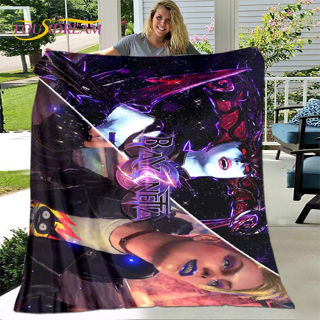 Bayonetta Sexy Game Gamer Cartoon Soft Plush Blanket,Flannel Blanket Throw Blanket for Living Room Bedroom Bed Sofa Picnic Cover