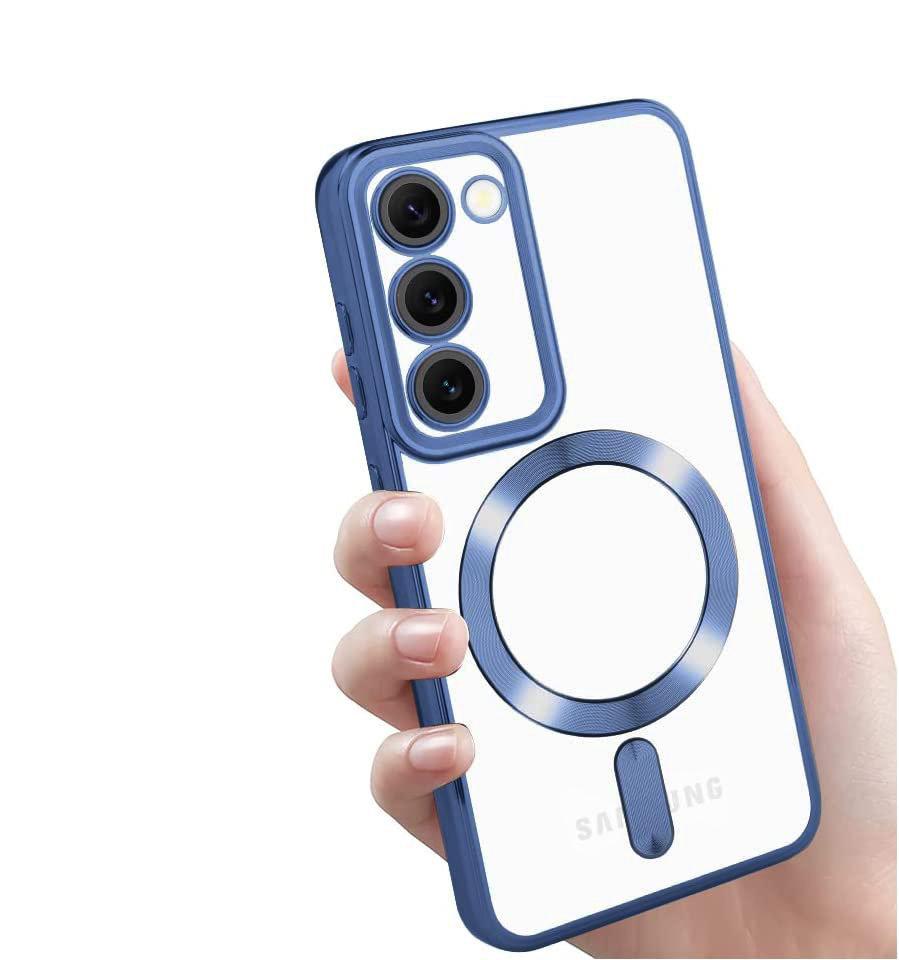 Case for Samsung Galaxy S23 Plus, Electro MagSafe, Navy Blue + Glass Screen Protector