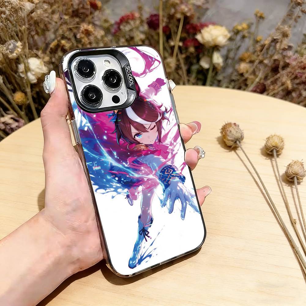 

Uma Musume Pretty Derby Phone Case For iPhone 17,16,15,14,13,12,11 Plus,Pro Max,XS,Colorful Silver Black Cover iPhone14ProMax