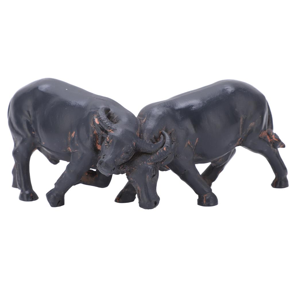 Bull Statue Resin Material Representing Good Luck Compact Modern Style Vivid Animal Sculpture for