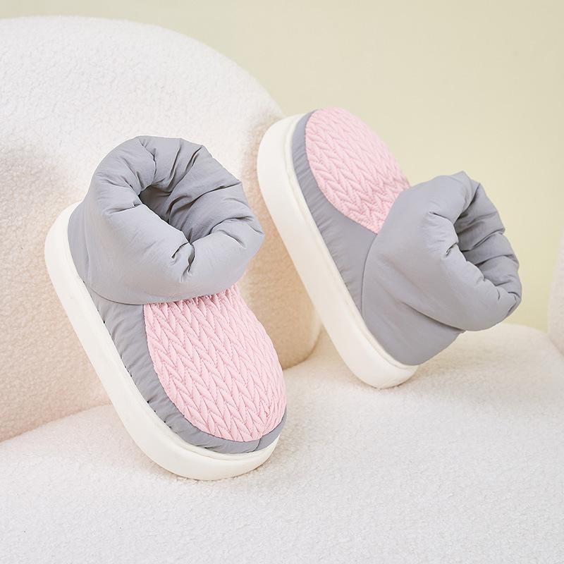 Men's Winter Fuzzy Warm Ankle Boots Waterproof Fur Lined Furry Slippers Non-slip House Slippers Home Shoes Indoor Outdoor Cozy Snow Boots for Male