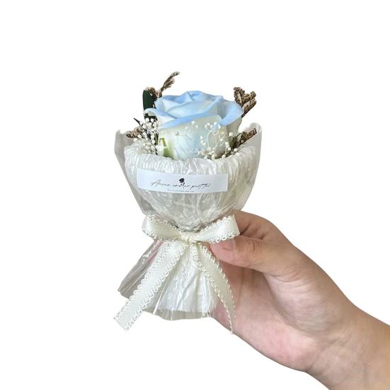 1/2Pcs Mini Fake Rose Bouquet Handcrafted Artificial Sunflower Floral Decoration Valentine's Day Anniversary Birthday Romantic Gift for Women Wife