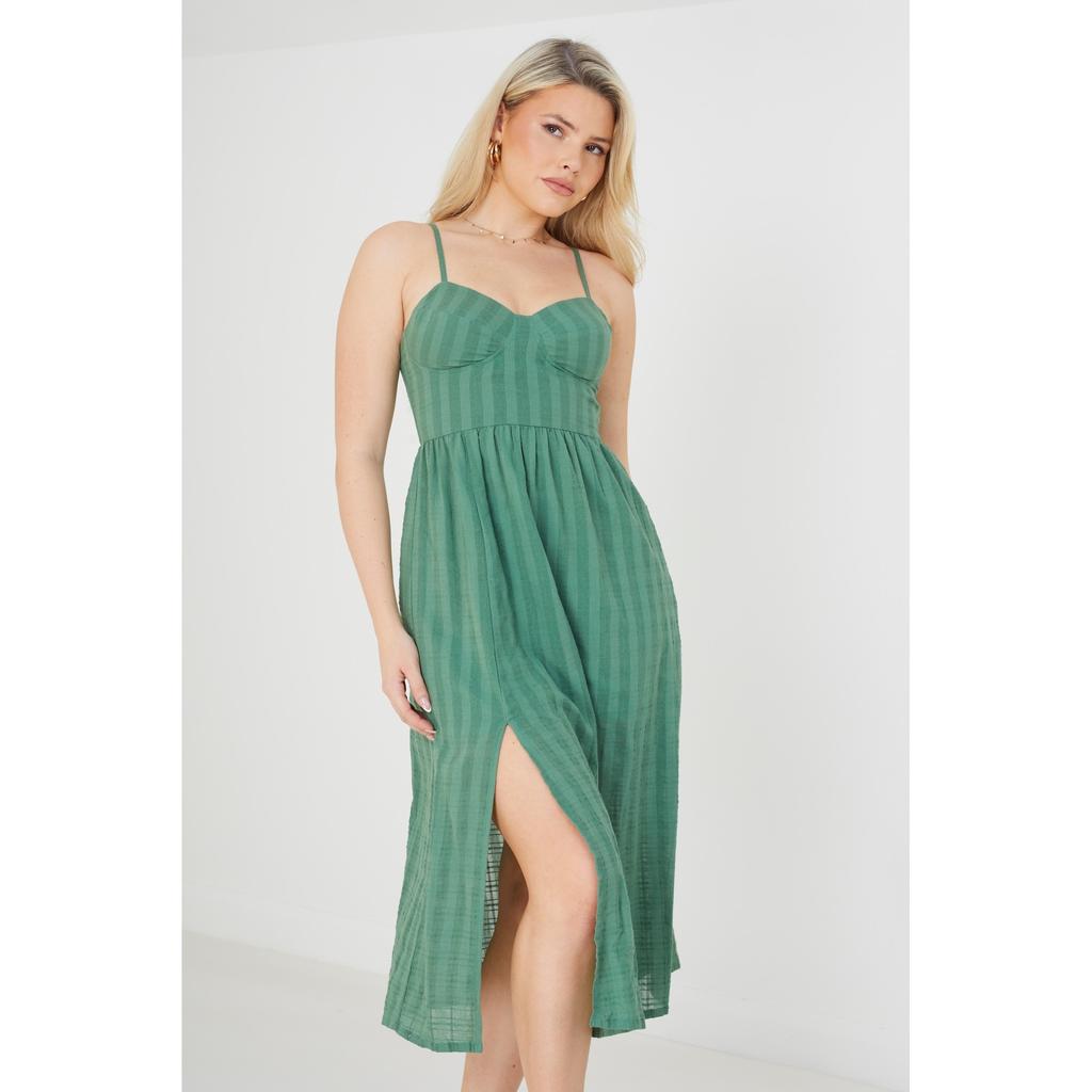 BRAVE SOUL Womens/Ladies Selena Dobby Midi Dress