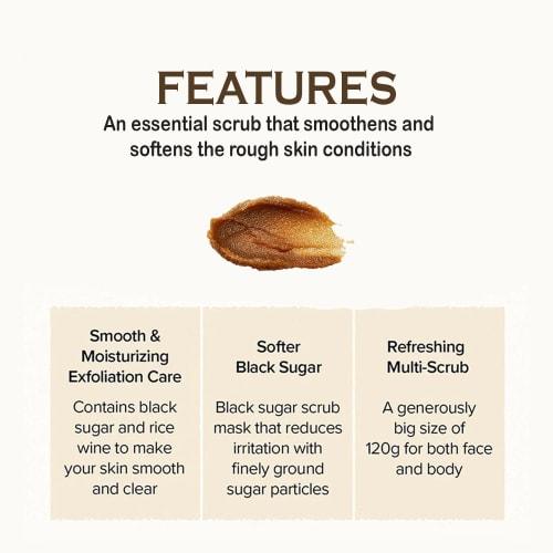 SKINFOOD Black Sugar Perfect Essential Scrub 2X (Face Scrub/Rinse Type)