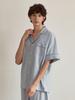 [LUNALUZ STUDIO] Men's Jeanne Washed Cotton Short-Sleeve Pajamas [Shipped from Korea] 100% Authentic