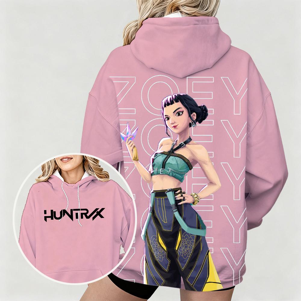 Dámská nadměrná mikina KPop Lovci démonů Zoey Animovaný potisk Pohodlná Módní Ležérní Denní mikina