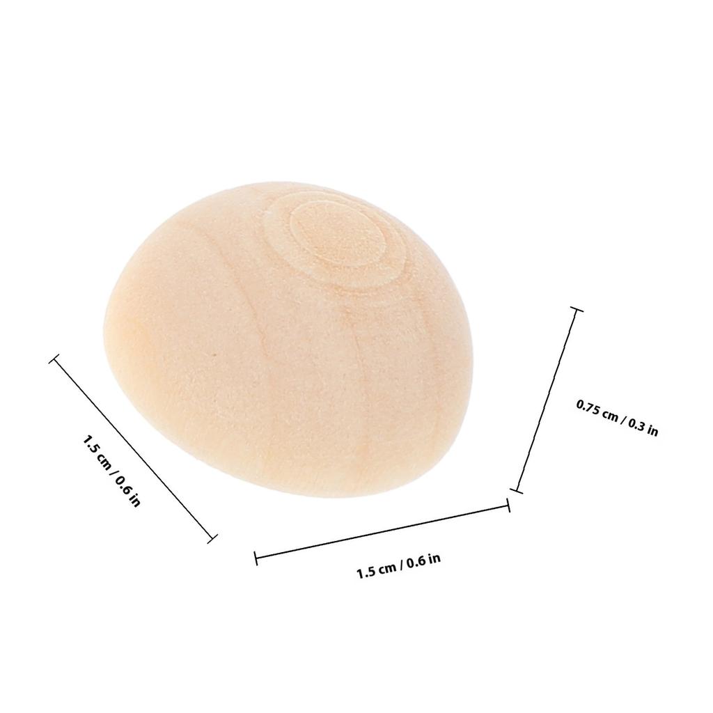 100Pcs Half Craft Balls Unfinished Wooden Mini Hemisphere Smooth for DIY Arts Party Supplies Half Craft Ball