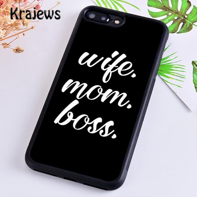 Krajews Super Wife Boss Mom Phone Case Cover For iPhone 17 Air 16 15 14 Plus 11 12 13 Pro Max Coque Fundas