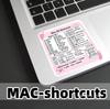 Nálepky s klávesovými zkratkami pro Word Excel Windows/MAC/OS Grafika písmen Ochranná nálepka na notebook