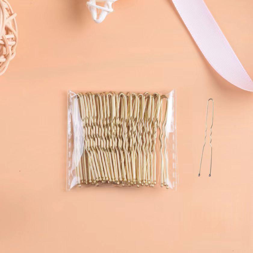 Simulated Pearls U-shaped Hair Pins Handmade Metal Clip Pins Women Girls Bridal Hair Accessories Wedding Hairstyle Design Tools