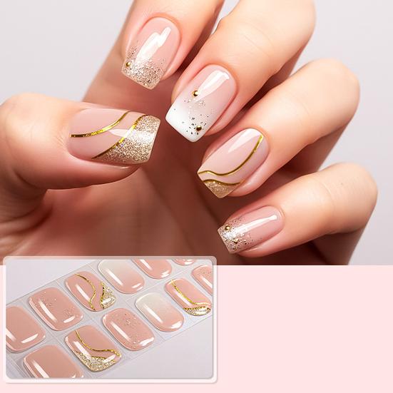 Tiras de Gel para Unhas com Lixa Fácil de Aplicar Remover Autocolante de Unha Decalque Mulheres Manicure em Casa Esmalte DIY Envoltório de Unha