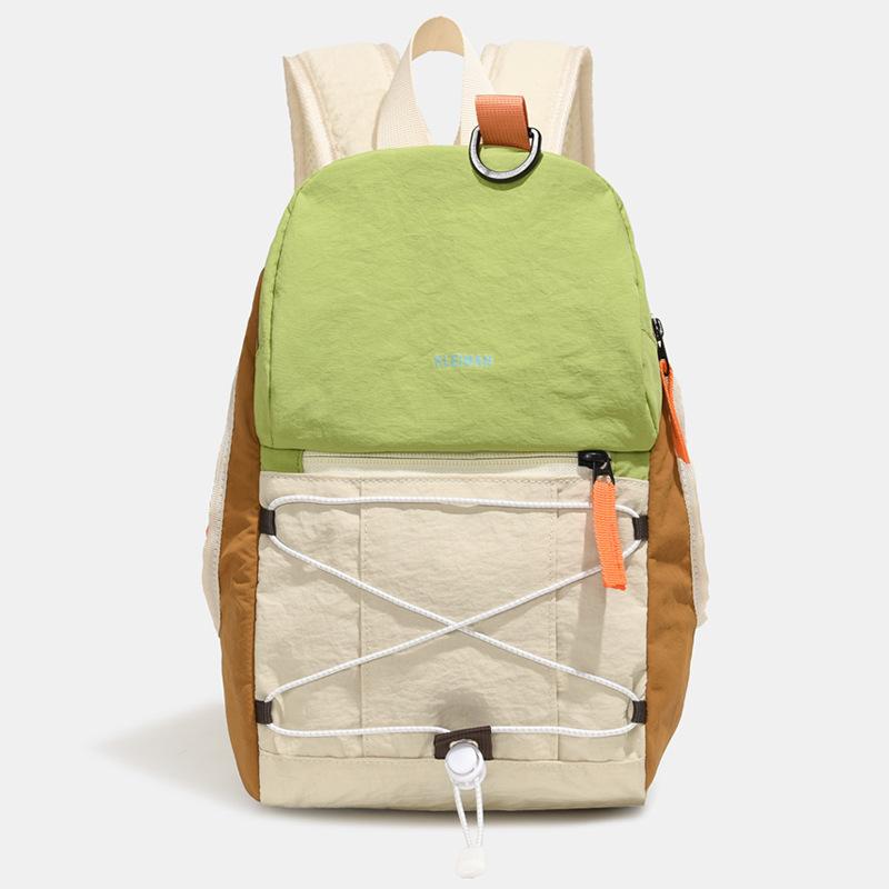 Schoolbag Mini Contrast Color Backpack Outdoor Lightweight Small Backpack Sports Climbing Mountaineering Bag Women's Spring Outing Tooling Style