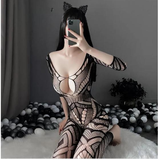 Women Sexy Fishnet Mesh Lingerie Plus Size Underwear Chemises Bodysuit Teddie Erotic Catsuit Sex Erotic Clothes Cosplay Clothing