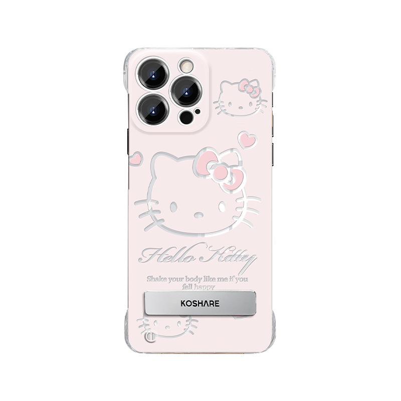 Cute KT Cat Bracket Is Suitable for Apple 11PRO Mobile Phone Case 11/11 Ultra-thin Borderless 11 Anti-drop Explosion 11 Women