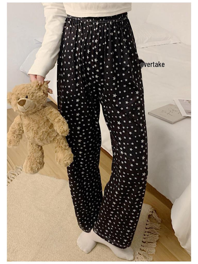 Women's Thin Spring/Autumn Pajama Pants - Casual, Cute Japanese Cartoon Design, Wearable Outdoors