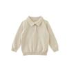 New Boys' Turn-Down Collar Knitted Sweater - Autumn/Winter Style for Small To Medium Children