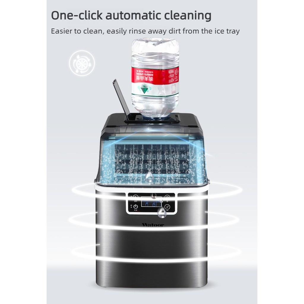 Large Capacity Ice Maker 30KG/35KG Square Ice Cubes Making Machine Commercial Small Milk Tea Shop Ice Maker