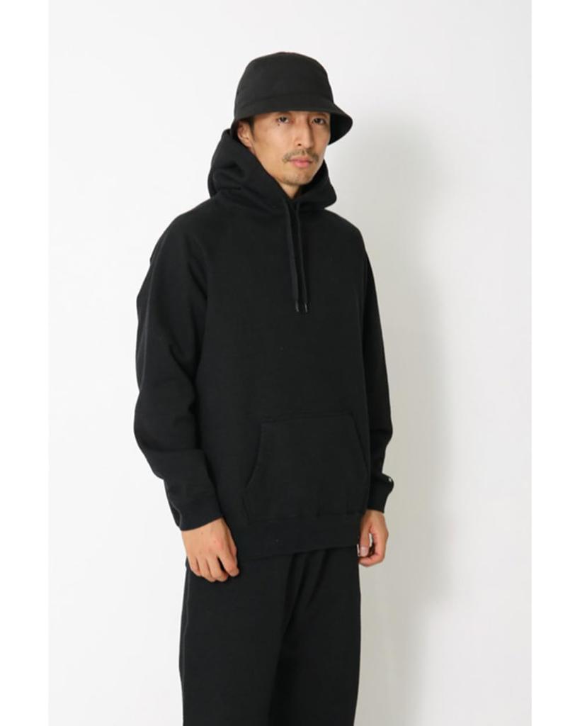 [Snow Peak] Kapuzenpullover Recycelte Baumwolle Pullover Hoodie Schwarz