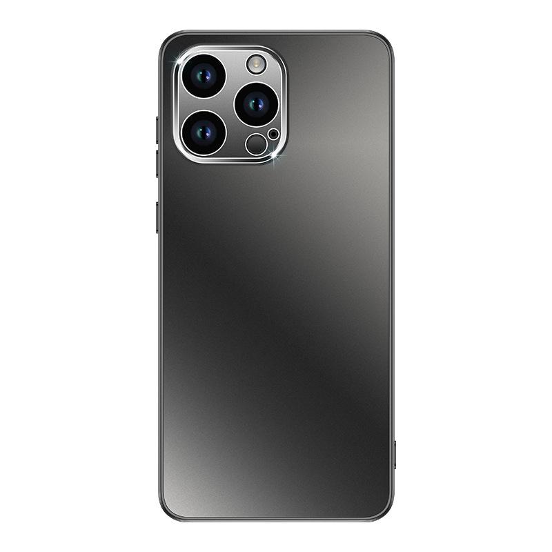 Applicable to iPhone15ProMax polar shadow mobile phone case Apple 14 fine hole two-color lens 13 anti-drop protective case 12