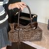 Leopard PU Leather Shoulder Bags for Women  Luxury Designer Brand Trend Tote Bag Females Short Handle Handbags and Purses