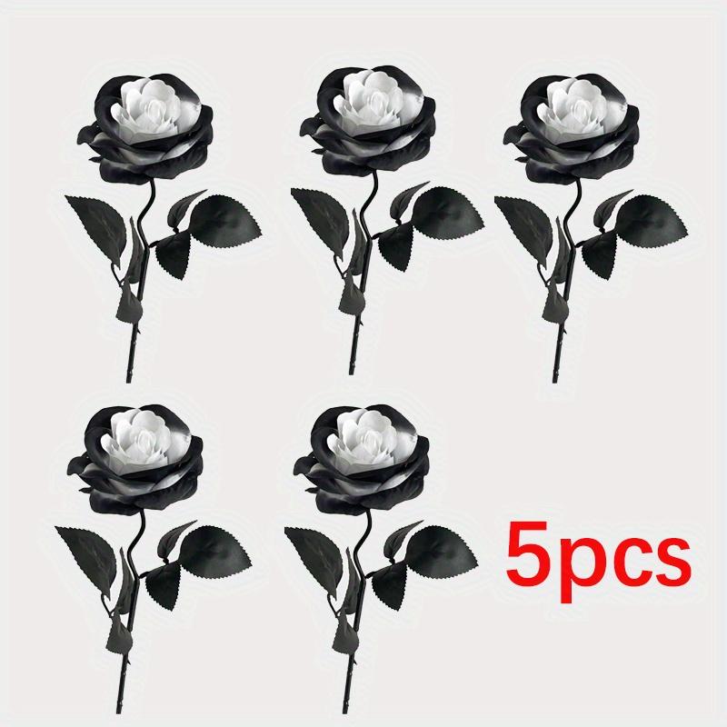 5 stücke Halloween Ghost Festival Dark Serie Neue Reine Schwarze Einzelne Rose Horror Gothic Stil Bouquet Home Garten Zimmer Decor