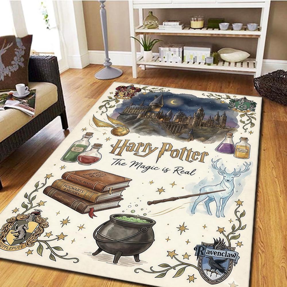 

Harry Potter Poster Carpet, Cool Movie Home Decor Mat, Digital Print Bedroom Floor Rug, Play Mat -HYQ22 60x90cm