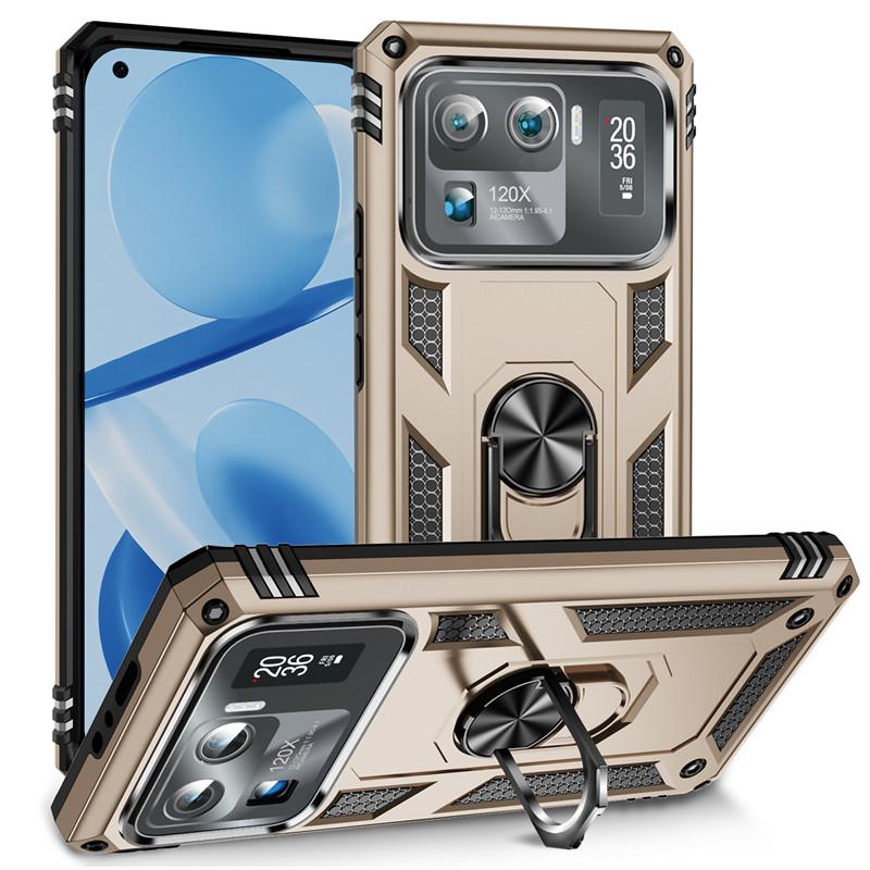For Xiaomi Mi 11 Ultra Case Shockproof Armor Metal Ring Phone Cases For Xiaomi Mi11 Ultra Stand Holder Back Cover