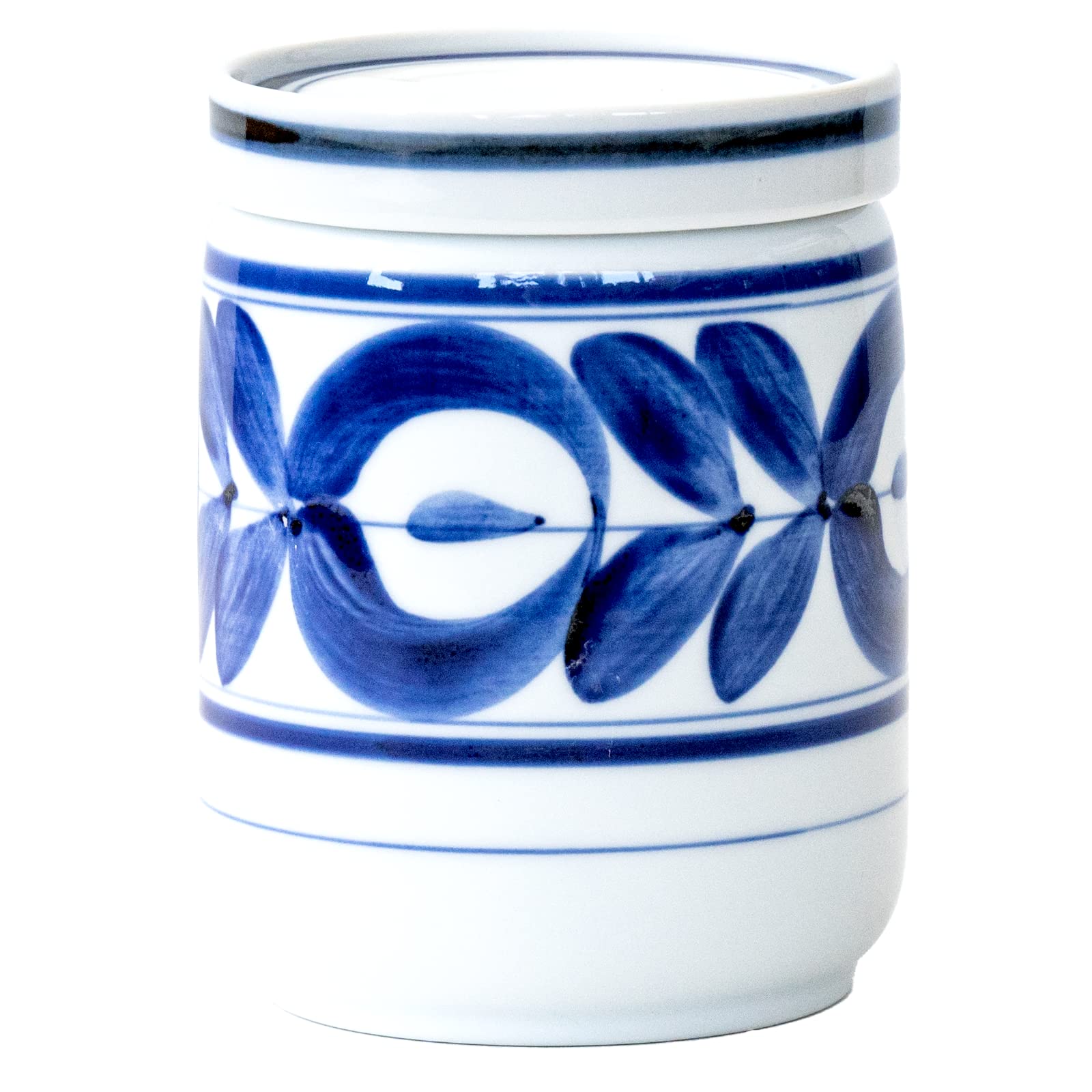 

Nishikai Toki Hasami Ware Storage Container Majolica Pattern 73450 (Preservation Pottery) (Large)