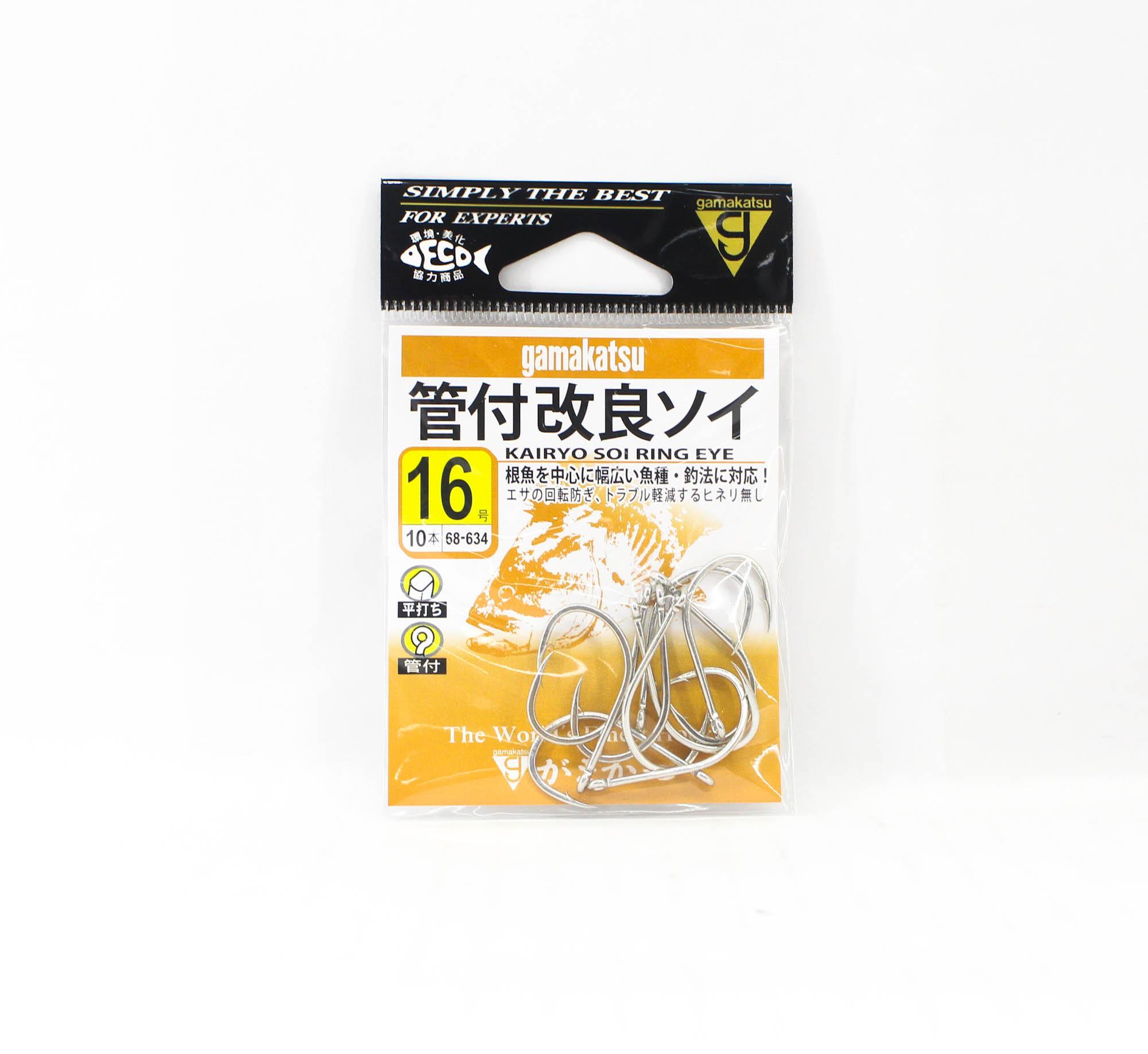 

Гак Gamakatsu 68634 Kairyo Soi з кільцем, сріблястий, розмір 16 (5814)