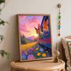 Disney Zootopia Rabbits Train Flower Field Oil Paint by Numbers Painting Kit Hand Painted Home Decor Gift