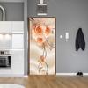 Rose Flower 3D Door Stickers Vinyl Art Sticker Poster Removable Self Adhesive Door Decal for Living Room Bedroom Bathroom Office